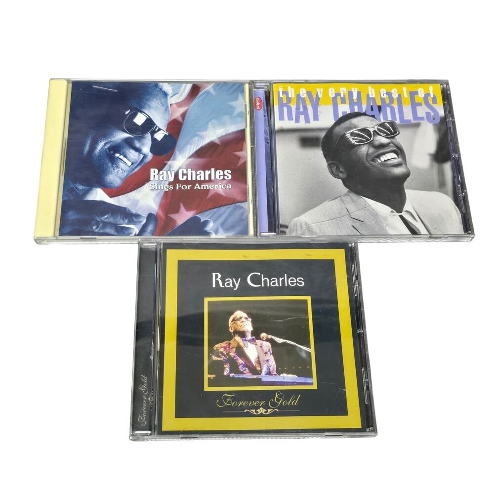 Ray Charles CD Lot Collection Sings 4 America Very Best Of & Forever Gold